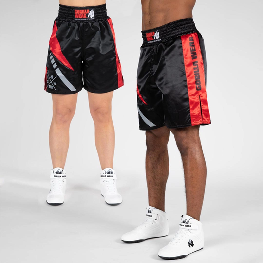 Gorilla Wear Hornell Boxing Shorts Black/red Xxl