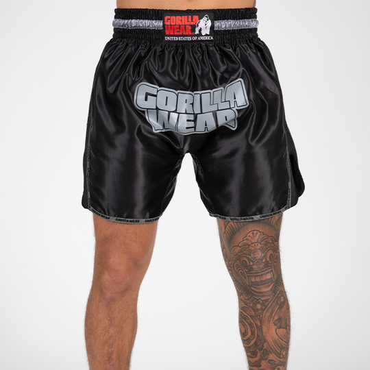 Piru Muay Thai Shorts, Black