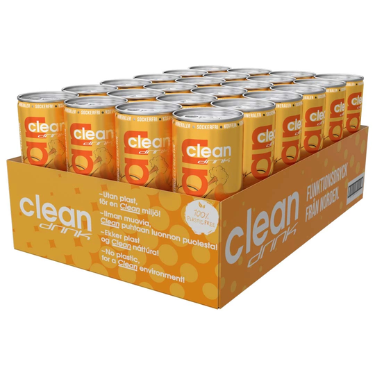 24 X Clean Drink 330 Ml Sitrus-klementiini