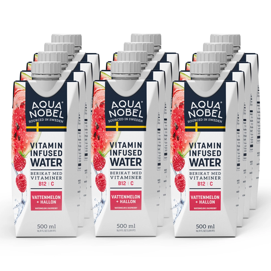 12 X Aqua Nobel Vitaminvatten 500 Ml Vattenmelon Hallon