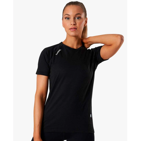 Icaniwill Wmn Tri-blend Clean Tee Black Xxl