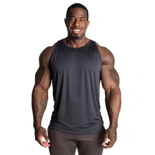 Essex Stripe Tank, Graphite Melange
