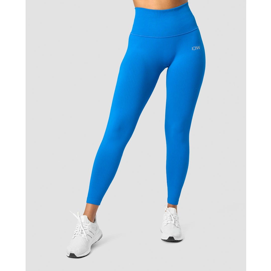 Icaniwill Ribbed Define Seamless Pocket Tights Cobalt Blue L