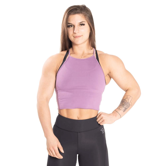 Better Bodies Performance Crop Halter Strong Purple M
