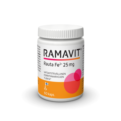 RaMaVit rauta 25 mg + C-vitamiini 60 tablettia