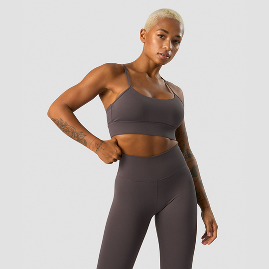 Nimble Strappy Sports Bra, Clay
