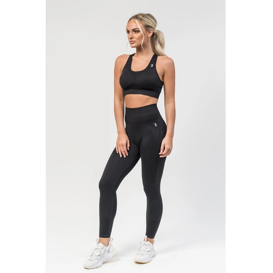 V3 Apparel Excel Seamless Scrunch Sports Bra Black M