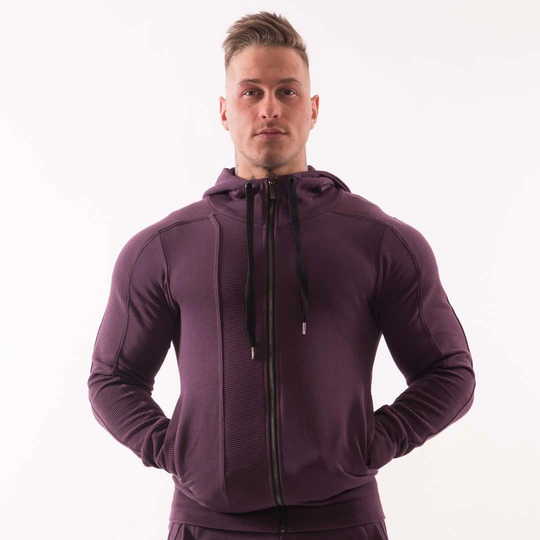 Nebbia Aw Zip Up Hoodie Burgundy L