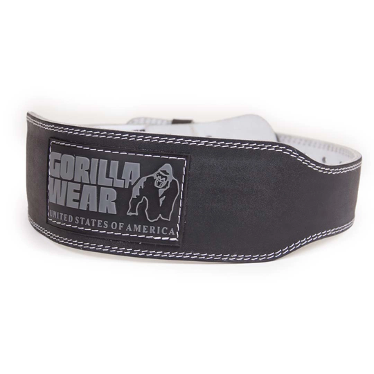 Gorilla Wear 4 Inch Padded Leather Belt Black L/xl