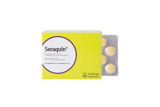 Seraquin 2G Vet tabl 60 kpl koiralle, täydennysrehu