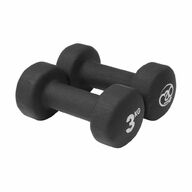 Fitness Mad -käsipainot 3 kg ( musta /neopreeni)
