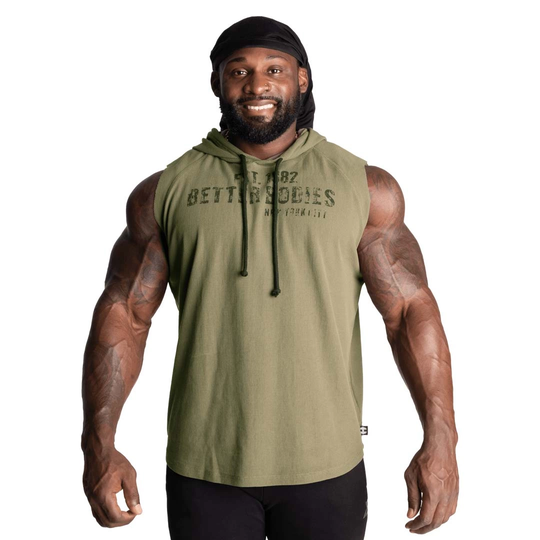 Better Bodies Thermal Sl Hood Washed Green Xl