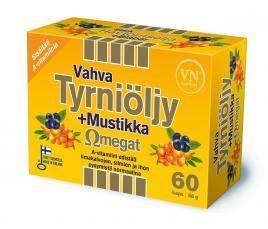 Vahva Tyrniöljy+Mustikka Omegat 60 kapselia