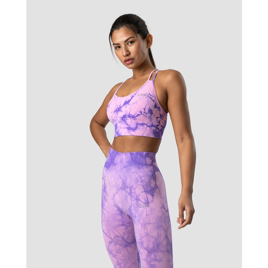 Icaniwill Define Seamless Tie Dye Sports Bra Purple Breeze Xs