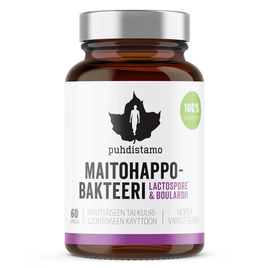 Puhdistamo Maitohappobakteeri - Lactospore & Boulardii 60 Kaps