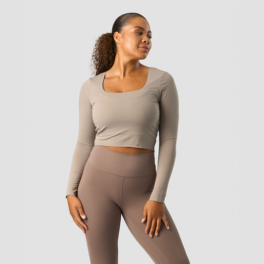 Nimble Soft Cropped Long Sleeve, Greige