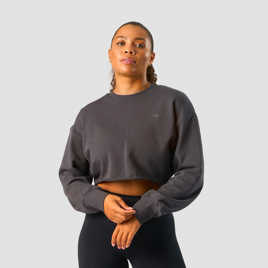 Nimble Cropped Crewneck, Clay