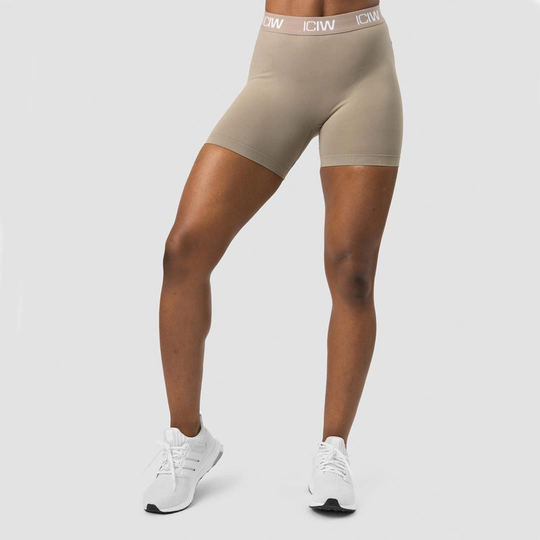 Icaniwill Define Seamless Logo Shorts Taupe S