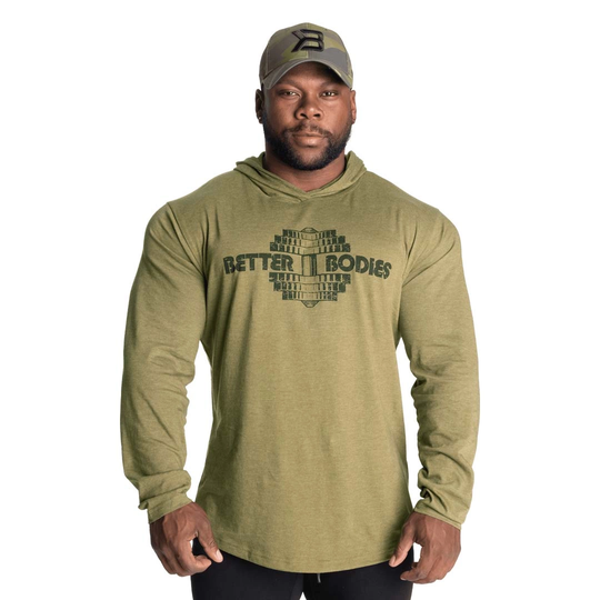 Better Bodies Titan Ls Hood Army Green Melange M