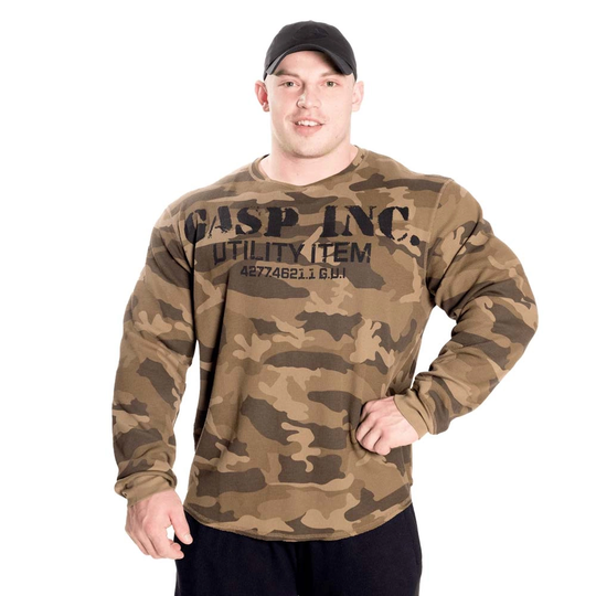 Gasp Thermal Gym Sweater Green Camoprint Xxl
