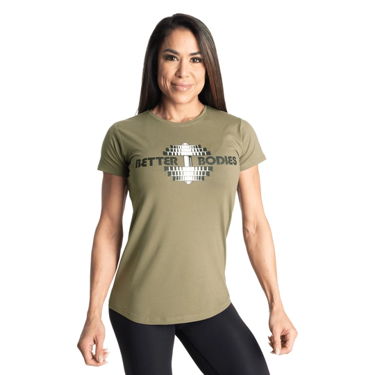 Better Bodies Regular Tee Washed Green L