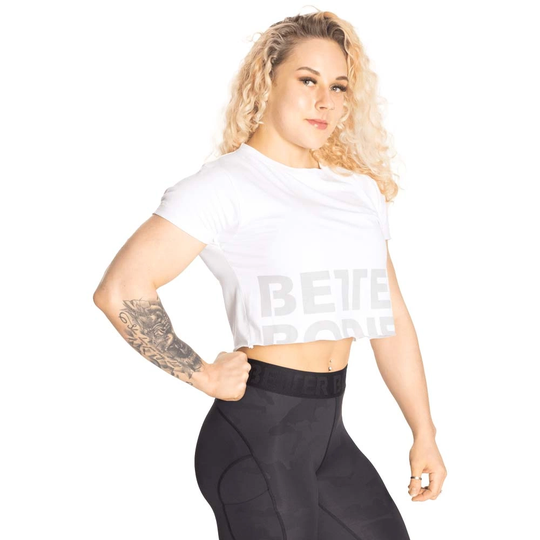 Better Bodies Astoria Cropped Tee White L