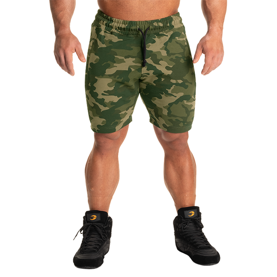 Gasp Tapered Sweatshorts, Washed Green Camo