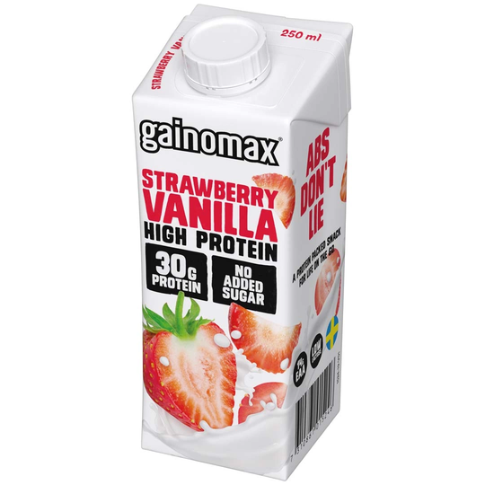 Gainomax High Protein Drink 250 Ml Strawberry Vanilla
