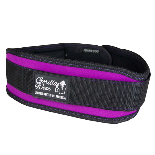 Gorilla Wear 4 Inch Women's Lifting Belt Black/purple S