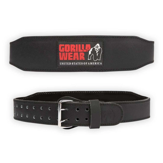 Gorilla Wear 4 Inch Padded Leather Belt Black/red Xxl/xxxl