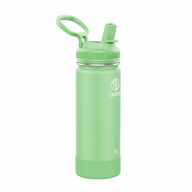 Takeya 18 oz (530ml) Actives Insulated Water Bottle With Straw Lid-teräksinen juomapullo (Mint)