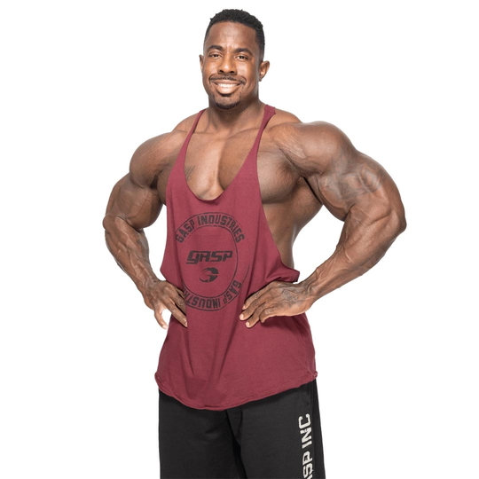Gasp Stringer Tank Maroon Xl