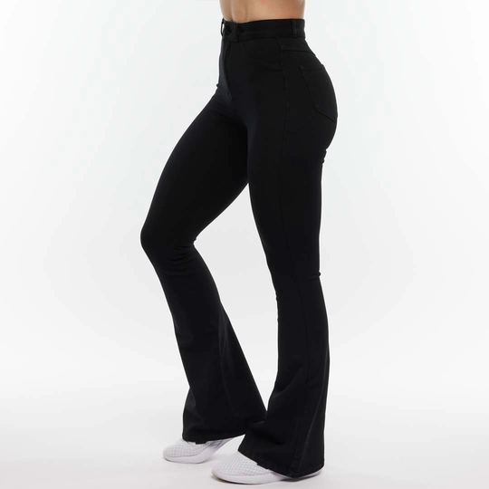 Embrace High Waist Jeans Flare Black Xs
