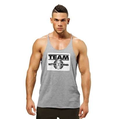 Better Bodies Team Bb Raw Cut Tank Greymelange