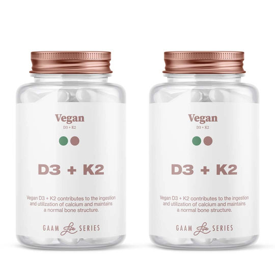 Gaam Vegan D3 + K2 120 Caps