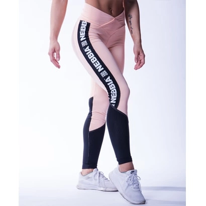 Nebbia High Waist Mesh Tights Salmon M