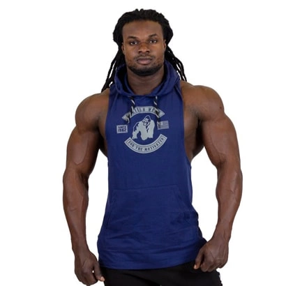 Gorilla Wear Lawrence Hooded Tank Top Navy M