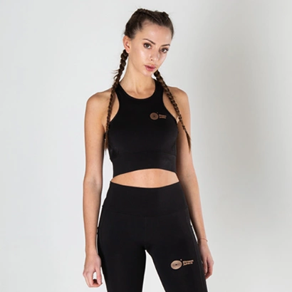 Fitnessjunkie Signature Crop Top Black S