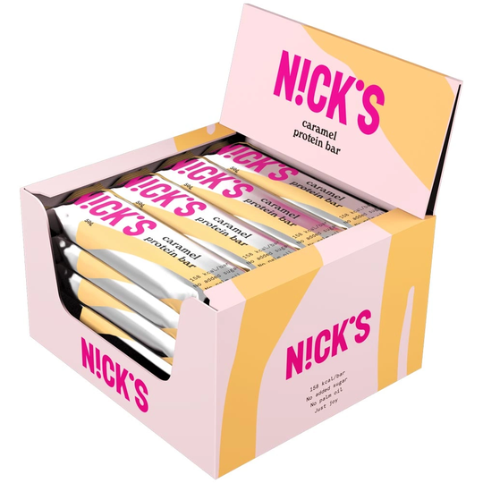 12 X Nicks Protein Bar 50 G Caramel