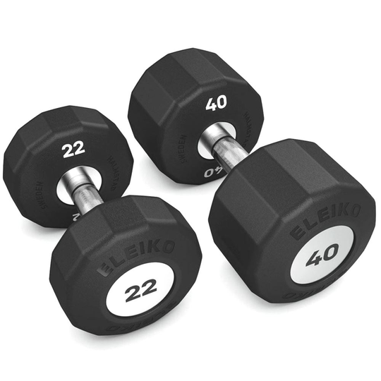 Eleiko Evo Dumbbell Rotating Set 22-40 kg, Kromi