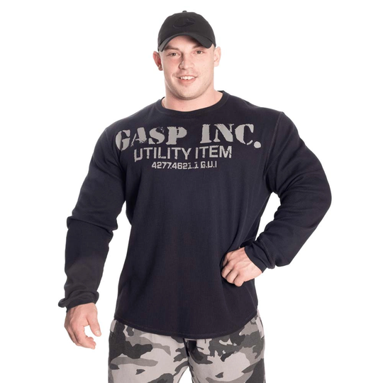 Gasp Thermal Gym Sweater Asphalt Xl