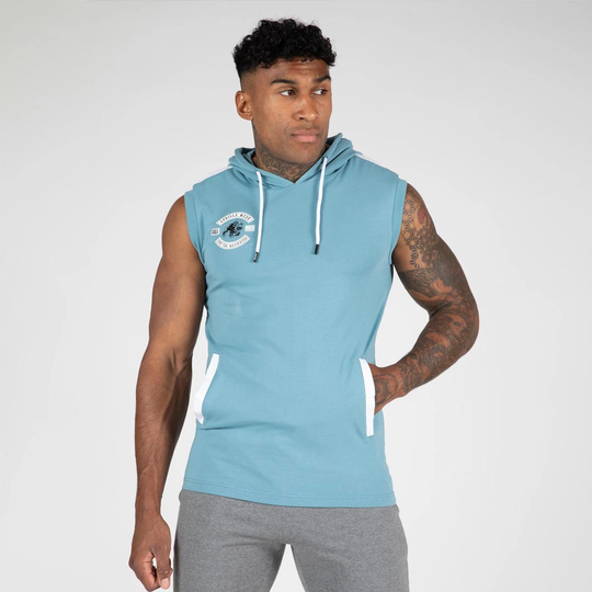 Gorilla Wear Oswego S/l Hooded T-shirt Blue S