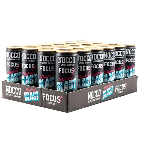 24 X Nocco Focus 330 Ml Raspberry Blast
