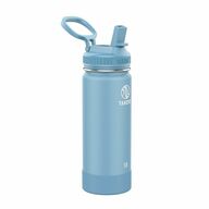 Takeya 18 oz (530ml) Actives Insulated Water Bottle With Straw Lid-teräksinen juomapullo (Bluestone)