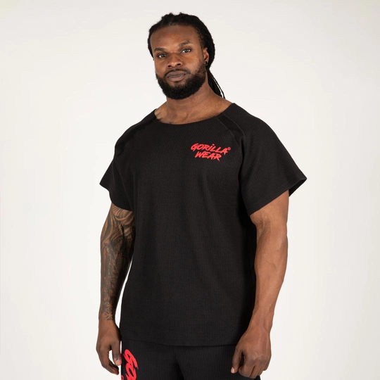 Gorilla Wear Augustine Old School Work Out Top Black/red L/xl
