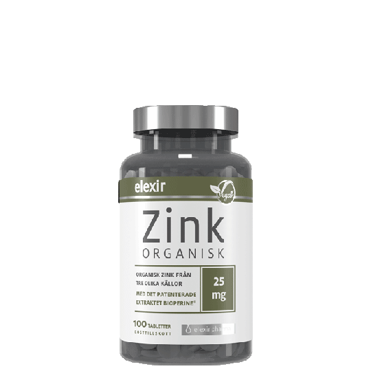 Organisk Zink 25 mg, 100 tablettia