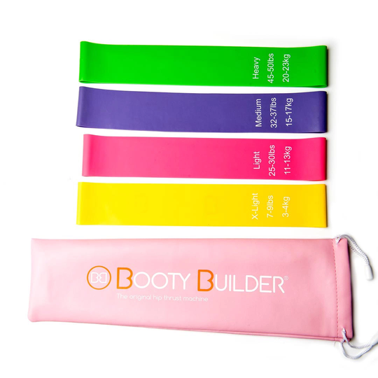 Booty Builder Mini Bands Pink 4-pack