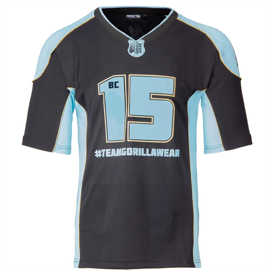 Gorilla Wear Athlete T-shirt 2.0 Brandon Curry Black & Light Blue