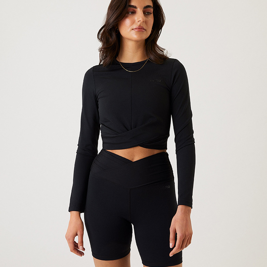 Borg Cross Long Sleeve, Black Beauty