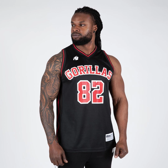 Gorilla Wear San Mateo Jersey Tank Top Black/red Xxl